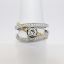 Picture of 14k Two-Tone Gold & Diamonds Orbiting Bands Ring with Round Brilliant Cut Diamond Center