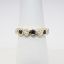 Picture of 14k Yellow Gold & Alternating Round Brilliant Cut Diamonds & Blue Sapphires Ring