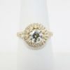 Picture of 14k Yellow Gold & GIA Certified Circular Brilliant Diamond Engagement Ring with Double Halo