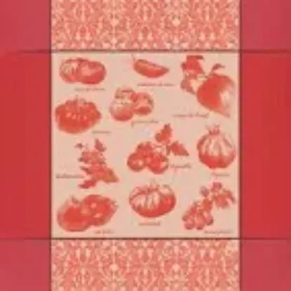 Picture of Le Jacquard Français "Tomatoes" Red Tea Towel