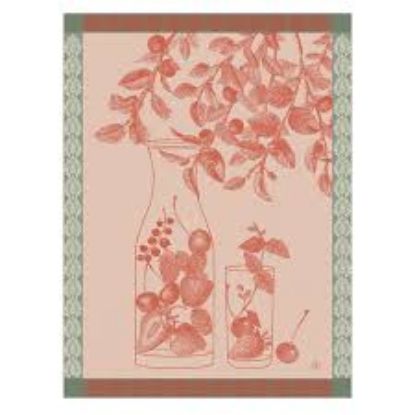 Picture of Le Jacquard Français "Eaux de Fruits Rouges" Pink Tea Towel