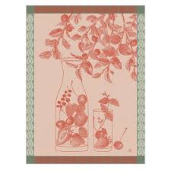 Picture of Le Jacquard Français "Eaux de Fruits Rouges" Pink Tea Towel