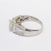 Picture of 14k Two-Tone Gold & Emerald Cut Diamond Ring with Round Cut Diamond Accents