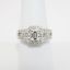 Picture of 14k Two-Tone Gold & Emerald Cut Diamond Ring with Round Cut Diamond Accents