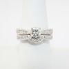 Picture of 18k White Gold & Round Brilliant Cut Diamond Bridal Ring Set