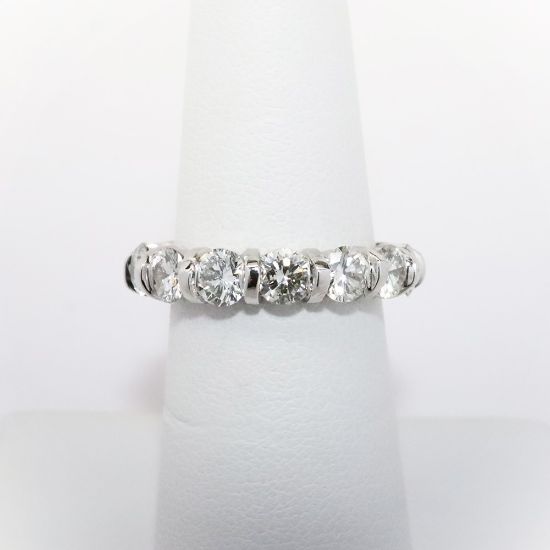 Picture of Platinum & Round Brilliant Cut Diamond Wedding Ring