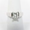 Picture of 14k White Gold & Square Brilliant Cut Diamond Solitaire Engagement Ring