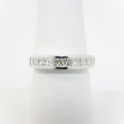 Picture of 14k White Gold & Channel Set Square Brilliant Cut Diamonds Wedding Ring