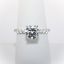 Picture of 14k White Gold & GIA Certified Diamond Engagement Ring with Diamond Studded Band