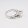 Picture of 14k White Gold & Square Brilliant Cut Diamond Bridal Ring Set with Round Cut Accents