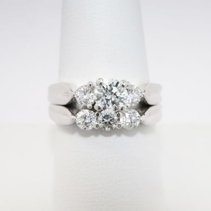 Picture of Platinum & Round Brilliant Cut Diamonds Bridal Ring Set