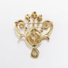 Picture of Vintage Victorian Revival 14k Yellow Gold, Opal, Seed Pearl & Diamond Brooch/Pendant