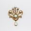 Picture of Vintage Victorian Revival 14k Yellow Gold, Opal, Seed Pearl & Diamond Brooch/Pendant