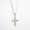 Picture of 14k White Gold Necklace with Diamond Cross Pendant