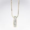 Picture of 14k Yellow Gold Necklace with Square Brilliant Cut Diamond Bar Pendant