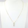 Picture of 14k Yellow Gold Necklace with Square Brilliant Cut Diamond Bar Pendant