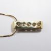 Picture of 14k Yellow Gold Necklace with Square Brilliant Cut Diamond Bar Pendant