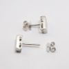 Picture of 14k White Gold & Multi Square Cut Diamond Stud Earrings