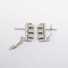 Picture of 18k White Gold Lever Back Earrings with Spinning Diamond Wheels