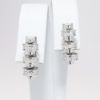 Picture of 18k White Gold Lever Back Earrings with Spinning Diamond Wheels