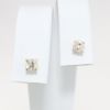 Picture of 14k Yellow Gold & Round Brilliant Cut Diamond Solitaire Stud Earrings