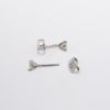 Picture of Platinum & Round Brilliant Cut Diamond Solitaire Stud Earrings