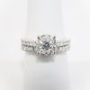 Picture of 14k White Gold & Diamond Bridal Engagement & Wedding Ring Set