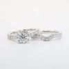 Picture of 14k White Gold & Diamond Bridal Engagement & Wedding Ring Set