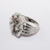 Picture of 14k White Gold & Marquise Cut Diamond Rings with Round Brilliant Cut Ruby & Diamond Accents