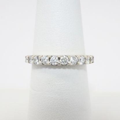 Picture of 14k White Gold & Round Brilliant Cut Diamond Wedding Band