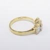 Picture of 14 Yellow Gold & Triple Round Brilliant Cut Diamonds with Halos Wedding Ring