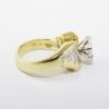 Picture of 18k Yellow Gold & Staggered Square Brilliant Cut Diamond Ring with Marquise Cut Diamond Center