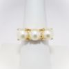 Picture of 14k Yellow Gold & Three Cultured Pearls Ring