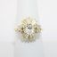 Picture of 18k Yellow Gold & Oval Cut Diamond Ring with Round & Baguette Cut Diamond Halo