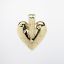 Picture of 14k Yellow Gold Heart Pendant with Round Brilliant Cut Diamond Polka Dots