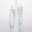Picture of 14k White Gold & Round Brilliant Cut Diamonds Inside Out Hoop Earrings