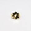 Picture of 14k Yellow Gold & Round Brilliant Cut Diamond Stud Earrings with Diamond Halos