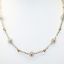Picture of 18k Two-Tone Gold Necklace with Clear Round Brilliant Diamonds & Champagne Diamond Accented Stations