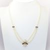 Picture of Vintage Inspired 14k Yellow Gold, Cultured Pearl & Blue Sapphire Necklace