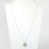 Picture of 14k White Gold Necklace with Diamond Starburst/Flower Pendant