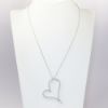 Picture of 14k White Gold Necklace with Large Diamond Open Heart Pendant