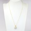 Picture of 14k Yellow Gold Necklace with Pavé Set Diamond Heart Pendant