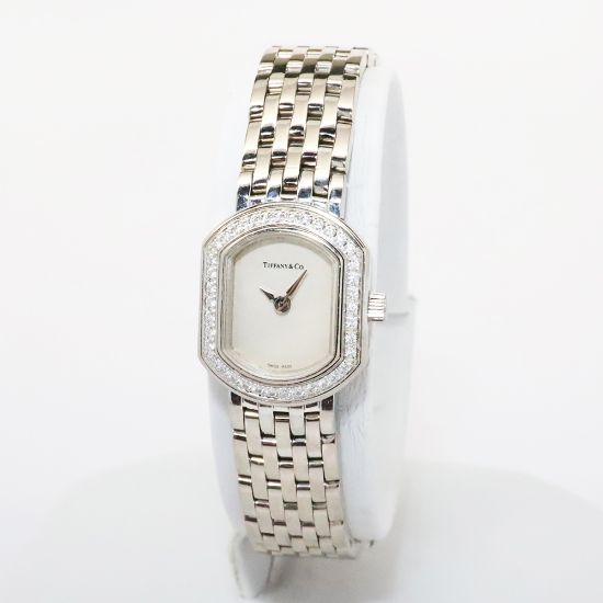 Picture of Tiffany & Co. 18k White Gold & Diamond Ladies Wrist Watch