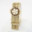 Picture of Vintage Mid Century 14k Tasseled Buckle Bracelet with Cultured Pearl & Blue Sapphire Accents
