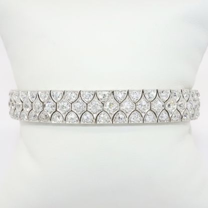 Picture of Antique Art Deco Era Platinum & Old European Diamond Bracelet