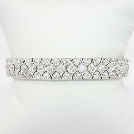 Picture of Antique Art Deco Era Platinum & Old European Diamond Bracelet