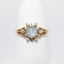 Picture of 14k Yellow Gold & Pale Blue-Gray Star Sapphire Ring with Diamond Accents