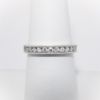 Picture of 14k White Gold & Channel Set Round Brilliant Cut Diamond Wedding Band with Milgrain Detailing