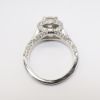 Picture of Platinum & Round Brilliant Cut Diamond Engagement Ring with Diamond Halo