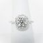 Picture of 14k White Gold & Round Brilliant Cut Diamond Engagement with Diamond Halo